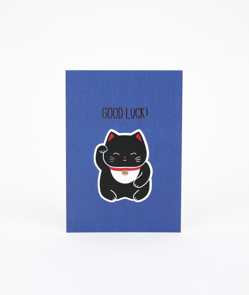 KAUF DICH GLüCKLICH Postkarte A6 Good Luck mehrfarbig Nur noch ein Tag übrig