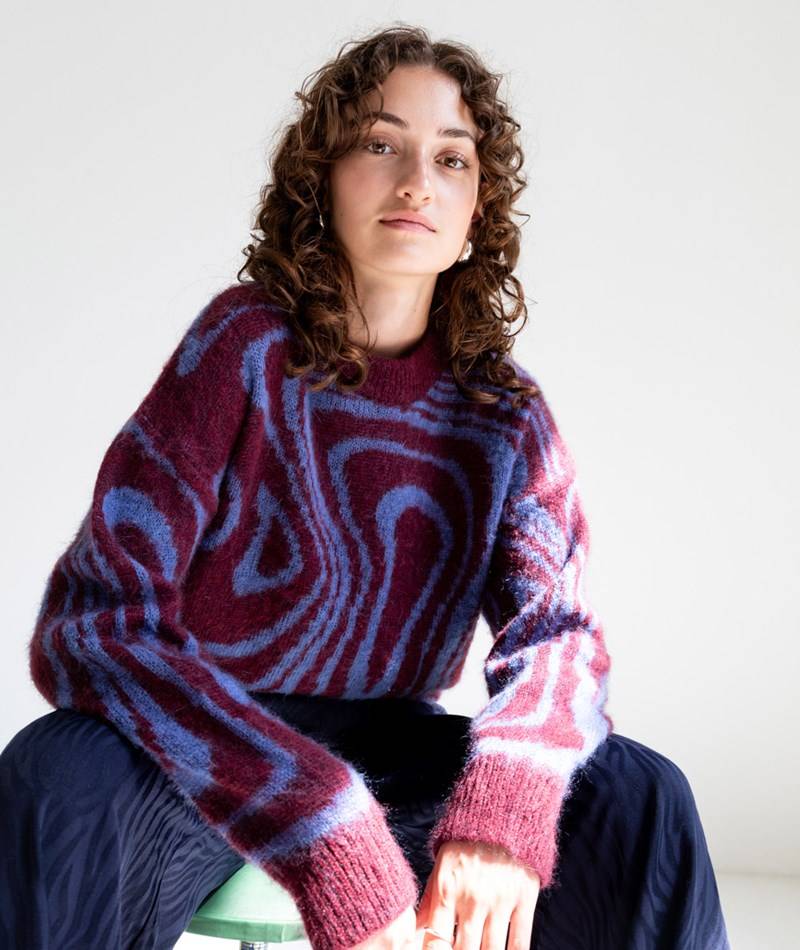 KAUF DICH GLüCKLICH Pullover Swirl gemustert Online Outlet