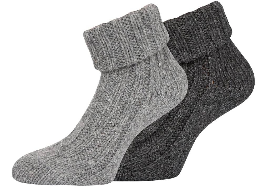 KB Socken Alpakasocken mit Umschlag dickgestrickt - 2 Paar Nur für heute