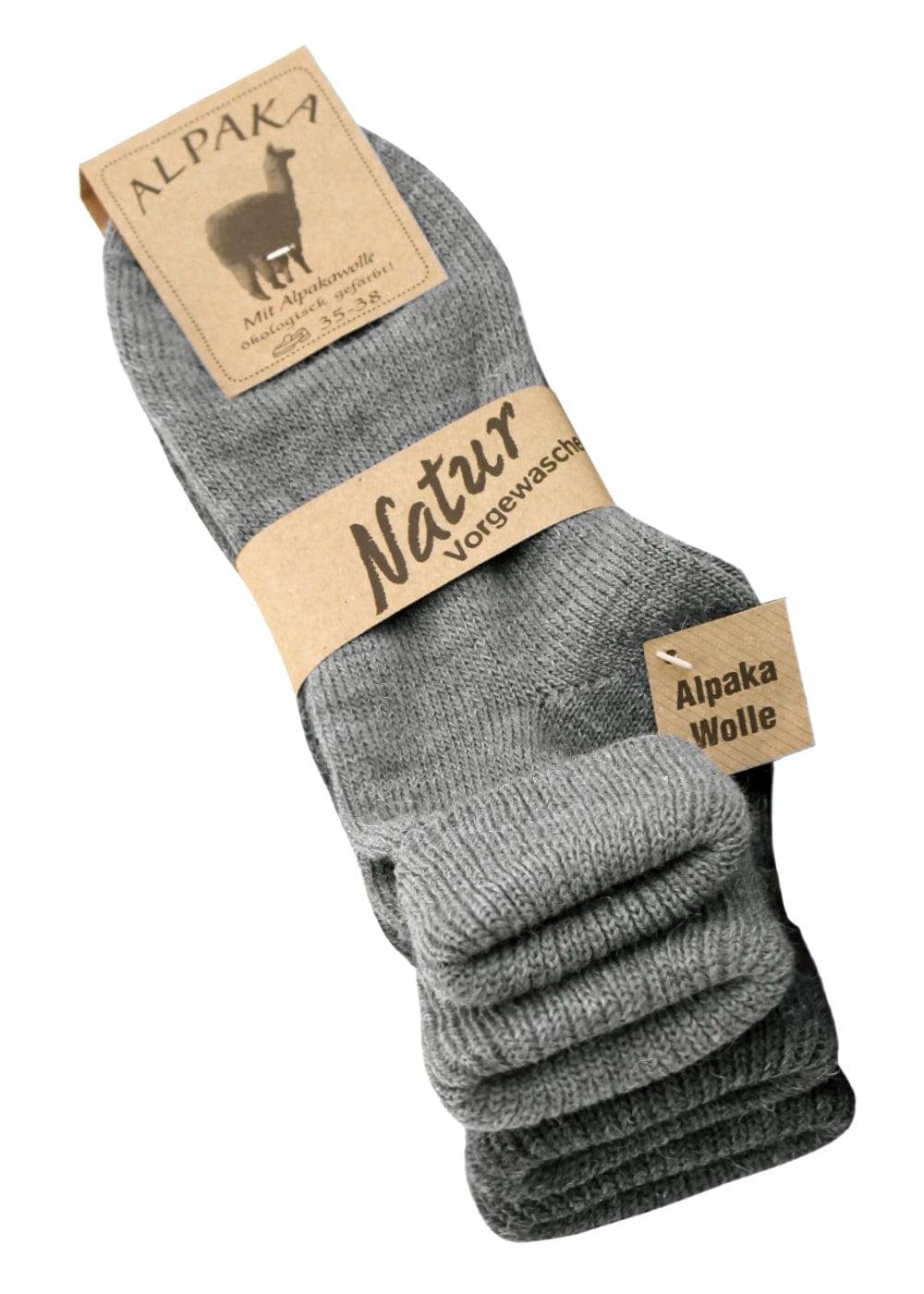KB Socken Alpakasocken mit Umschlag grau - 2 Paar Vierteljährliche Förderung