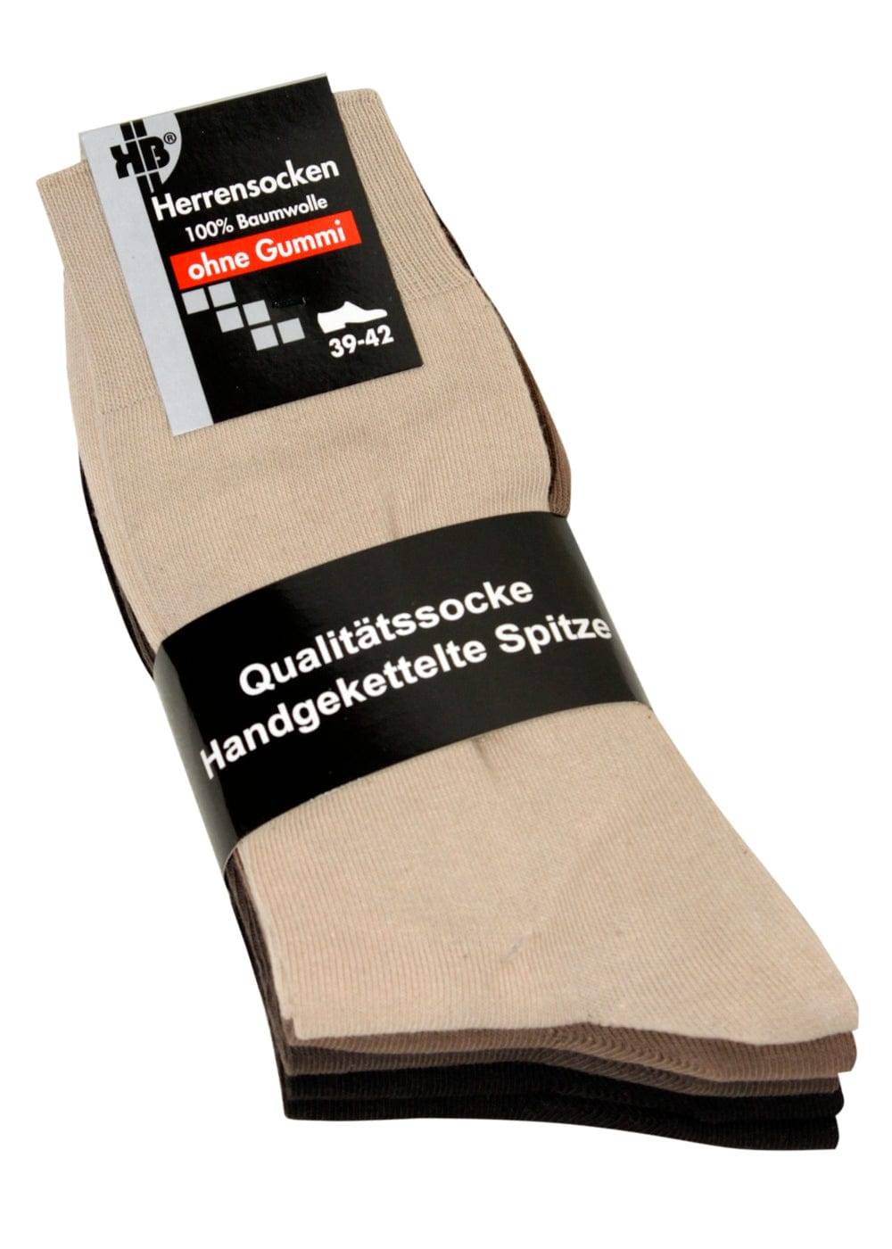 KB Socken Herrensocken Brauntöne - Diabetiker geeignet - 10 Paar Exklusivangebot