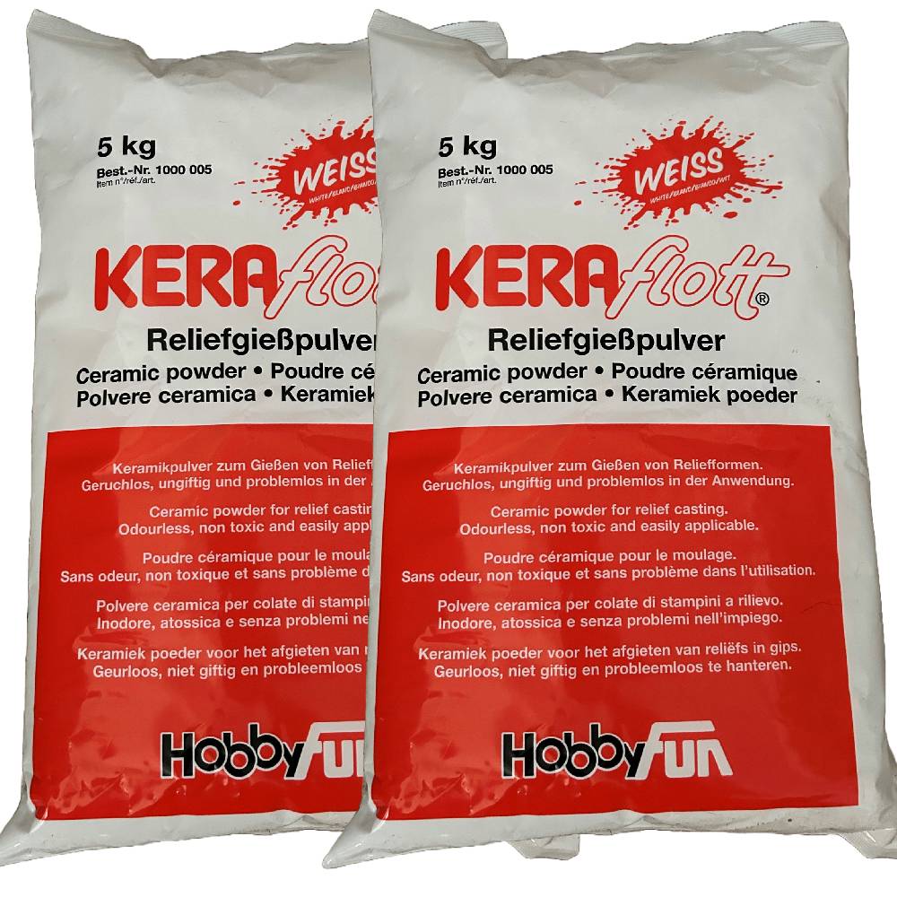 KB Socken KERAflott Reliefgießpulver weiß 2 x 5 kg Sack Riesige Ersparnisse