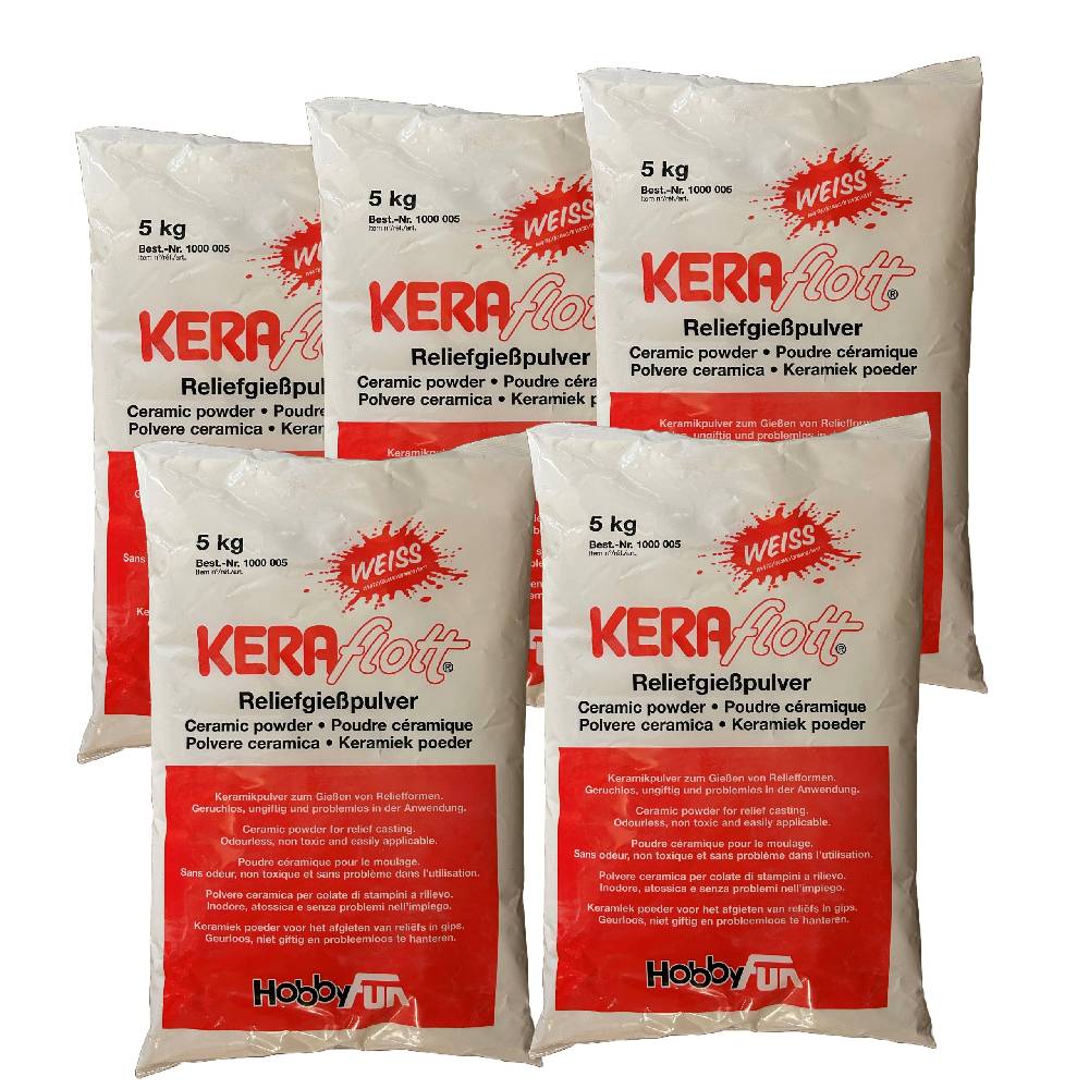 KB Socken KERAflott Reliefgießpulver weiß 5 x 5 kg Sack Tiefpreis