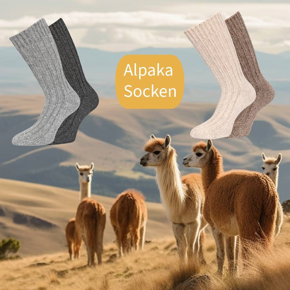 KB Socken Geschenkbox direkt zum Verschenken - Alpaka Socken und Alpaka Seife Kostenloser Versand international