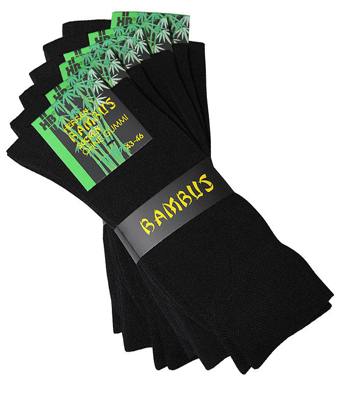 KB Socken Damen Bambussocken Socken schwarz ohne Gummi - 6 Paar Fabrikverkauf