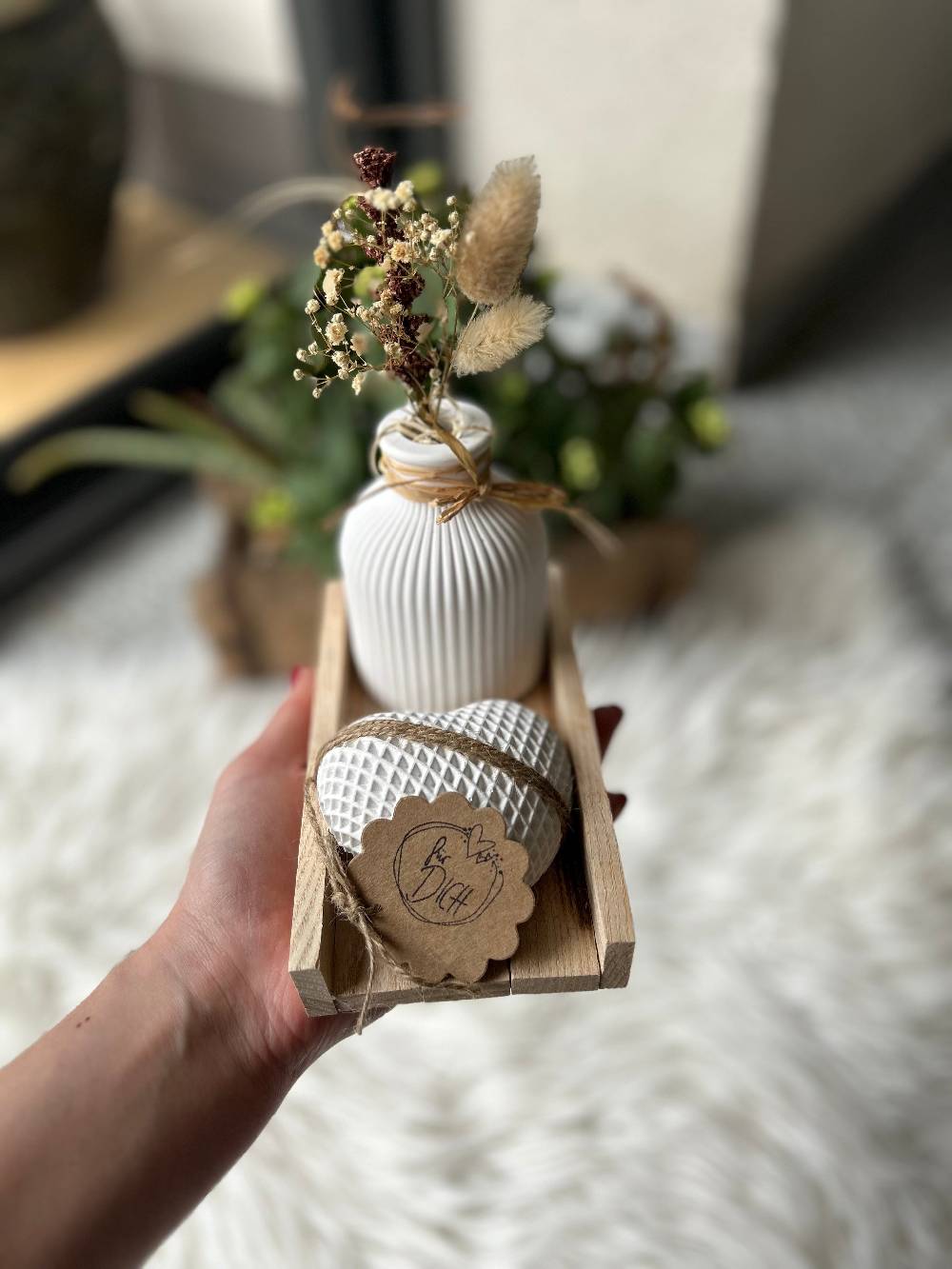 KB Socken Deko Vase Herz Handmade Geschenk Online Shopping