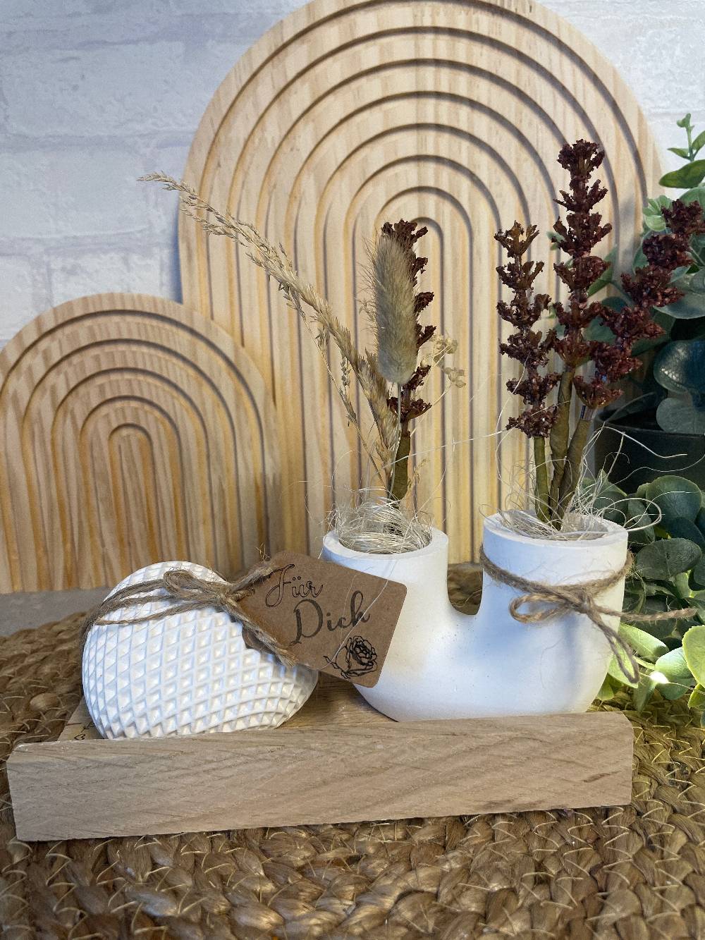 KB Socken Deko Herz mit Vase Handmade Exklusivangebot
