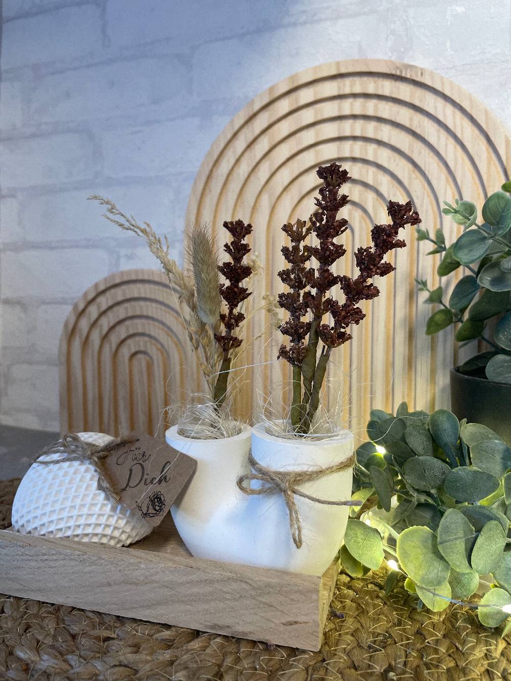 KB Socken Deko Herz mit Vase Handmade Exklusivangebot
