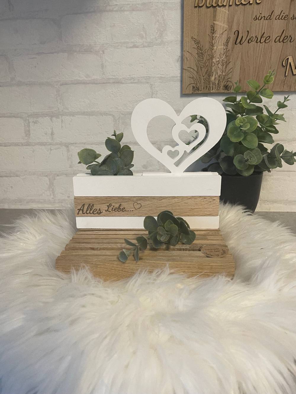 KB Socken Keraflott Einschieber mit Klötzchen – Variante, Sockelleiste für Einschieber , Wohndeko, Deko Aesthetic, Geschenke, Häuserloop, Herz, Haus Osterangebot