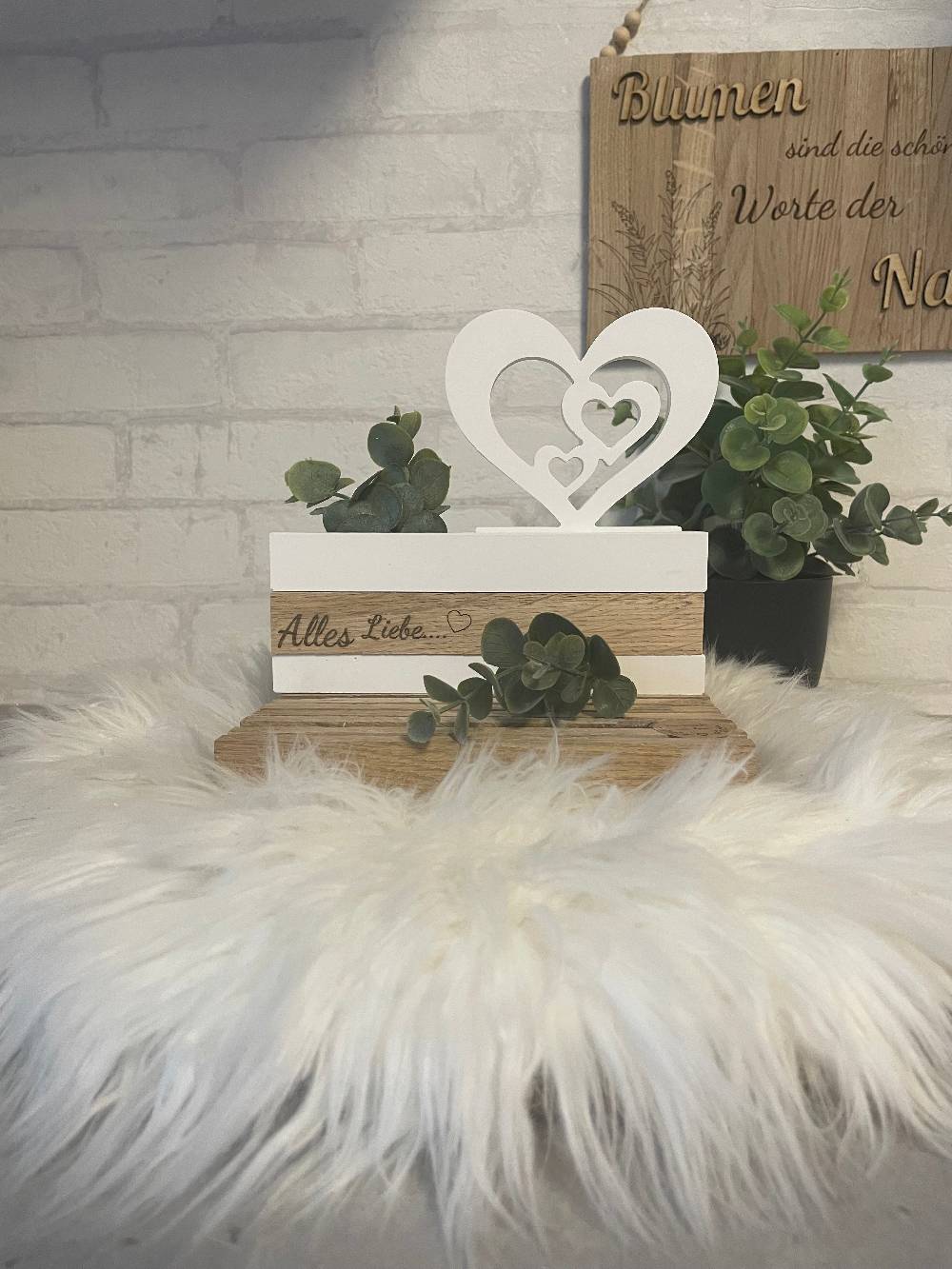 KB Socken Keraflott Einschieber mit Klötzchen – Variante, Sockelleiste für Einschieber , Wohndeko, Deko Aesthetic, Geschenke, Häuserloop, Herz, Haus Osterangebot