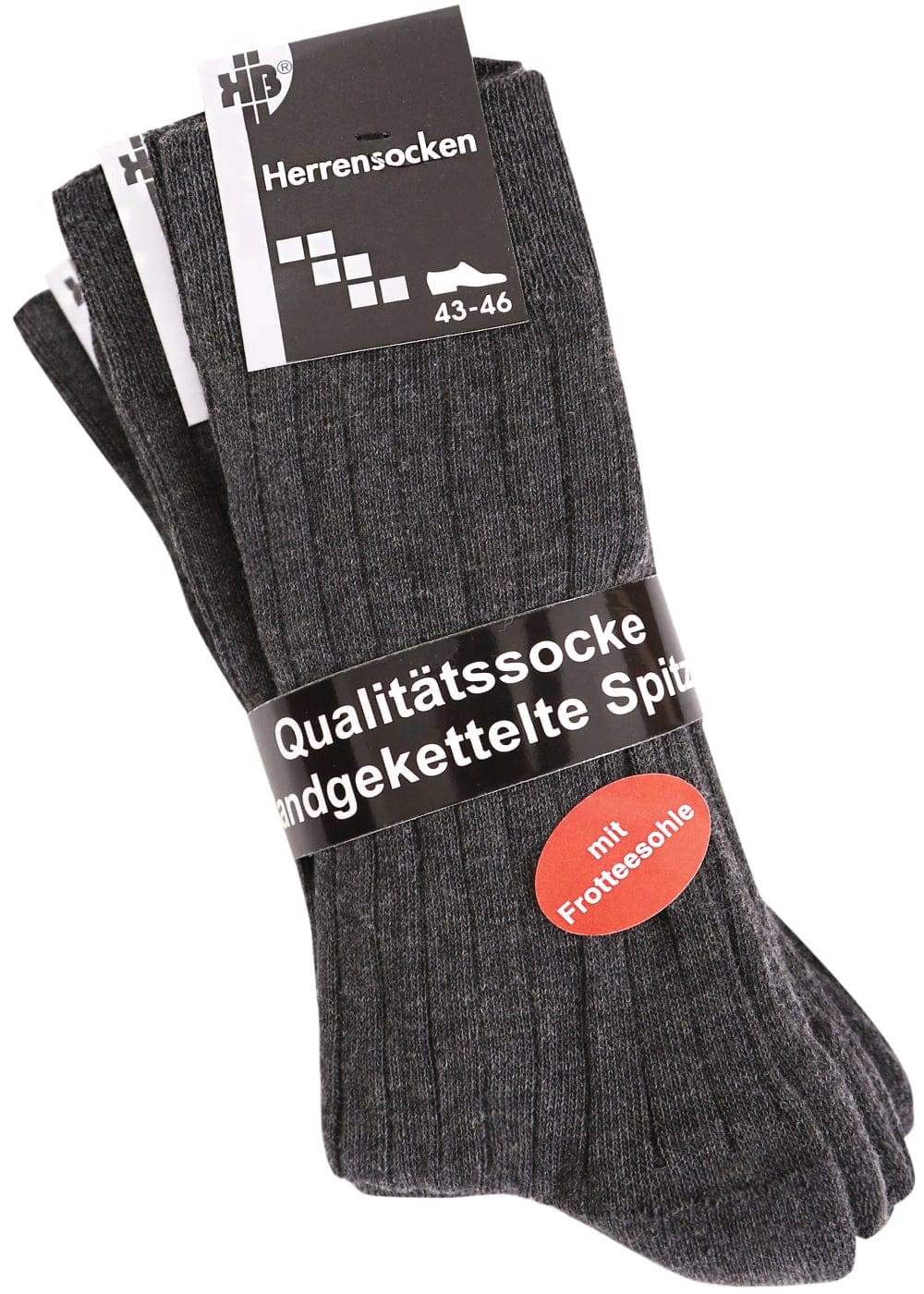 KB Socken Arbeitssocken mit Frotteesohle Grau - 5 Paar Angebote