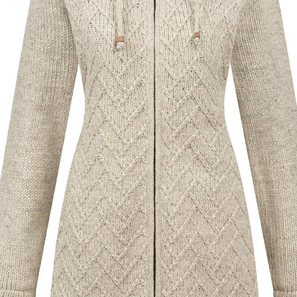 Kunst Und Magie ALMHUBER Klassische Damen Strickjacke Kurzmantel Winter Mantel Wolle Jacke Wollmantel Kapuze Kauf eins, bekomm eins gratis