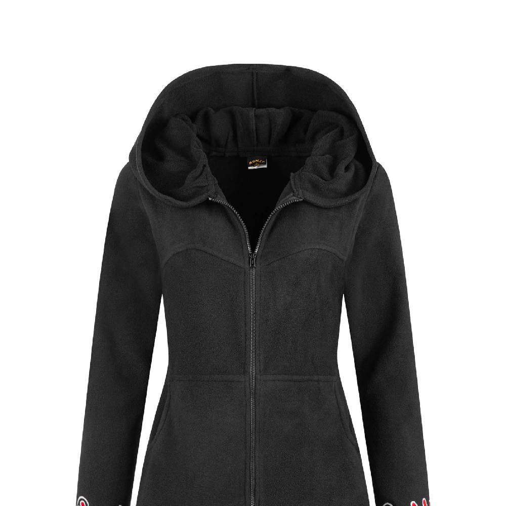Kunst Und Magie Kunst und Magie Damenmantel aus Fleece Boho Kurzmantel Jacke Goa recycelt Kostenlose Rückgabe
