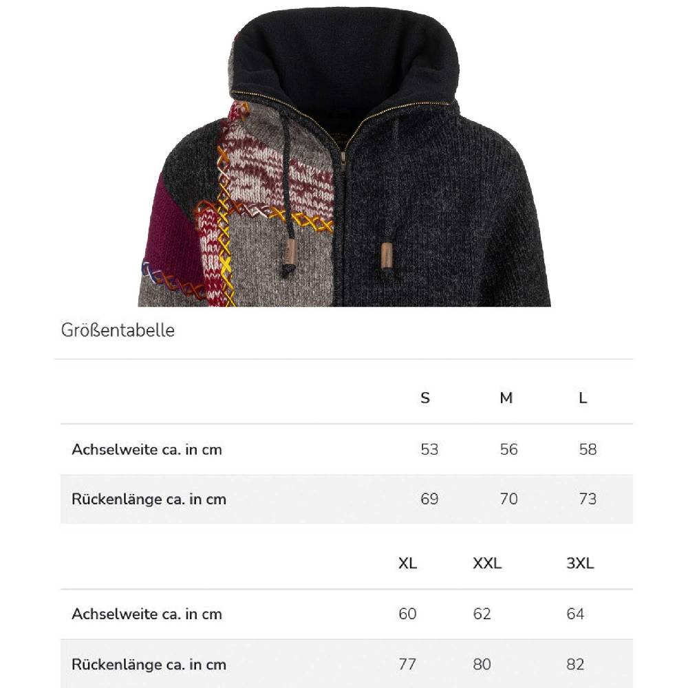 Kunst Und Magie Strickjacke Schurwolle Klassich Nordisch Wolle Jacke Thermo-Hoch Kragen Futter Unisex JETZT KAUFEN