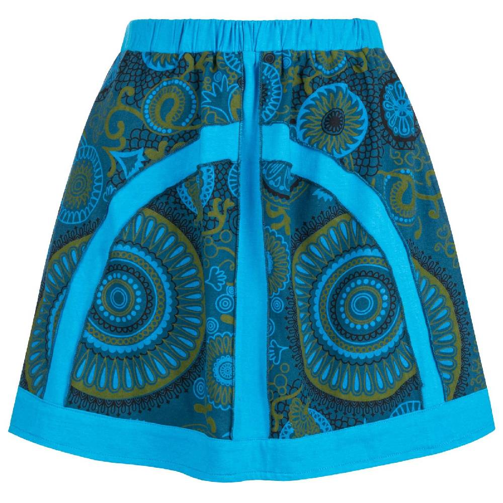 Kunst Und Magie Kunst und Magie Bunter Damen Rock kurzer Boho Rock Hippie Goa Letzter Tag