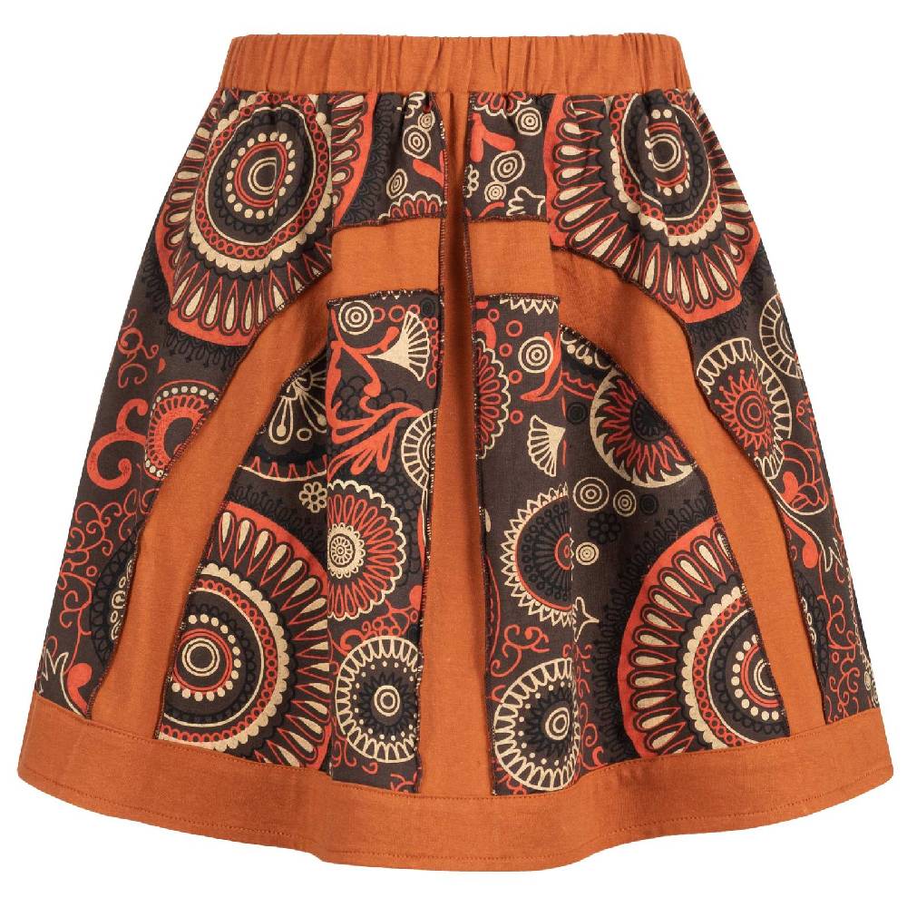 Kunst Und Magie Kunst und Magie Bunter Damen Rock kurzer Boho Rock Hippie Goa Letzter Tag
