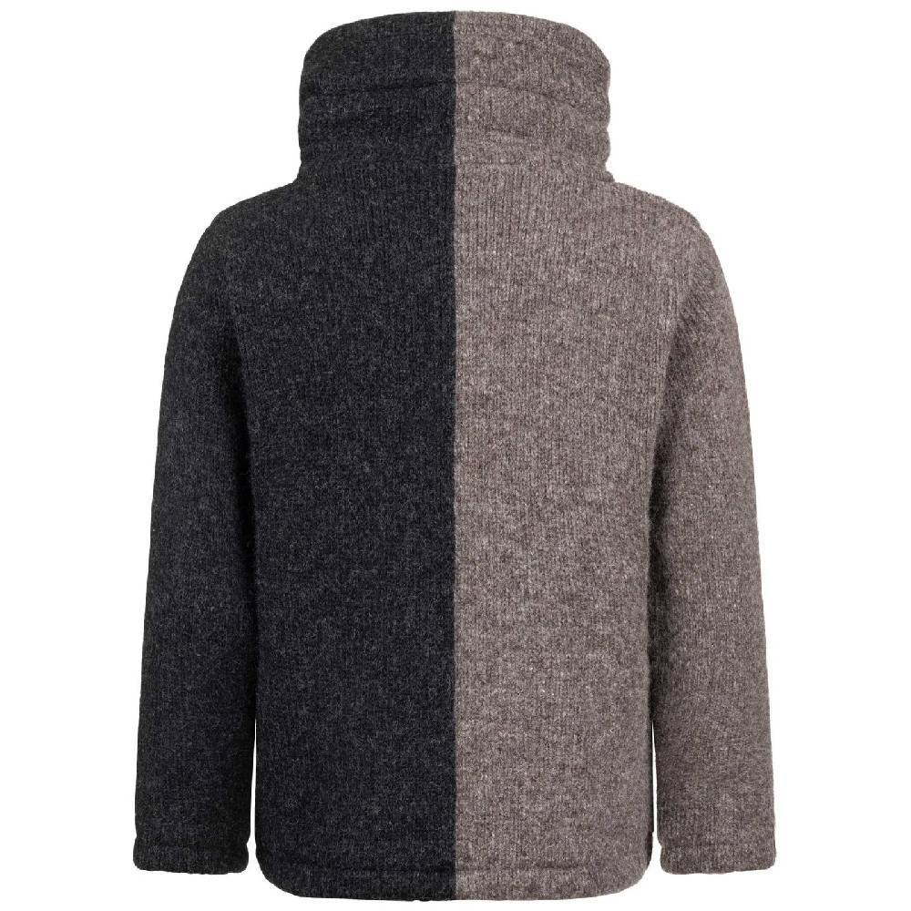 Kunst Und Magie ALMHUBER Strickjacke Schurwolle Klassich Nordisch Wolle Jacke mit Hochkragen Schurwolle Ying Yang Bis zu 60% Rabatt