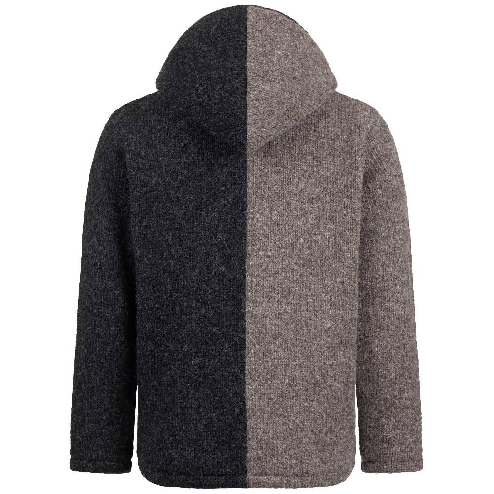 Kunst Und Magie ALMHUBER Herren Strickjacke Schurwolle Klassich Nordisch Wolle Jacke mit Kapuze Schurwolle Ying Yang Bis zu 65% Rabatt
