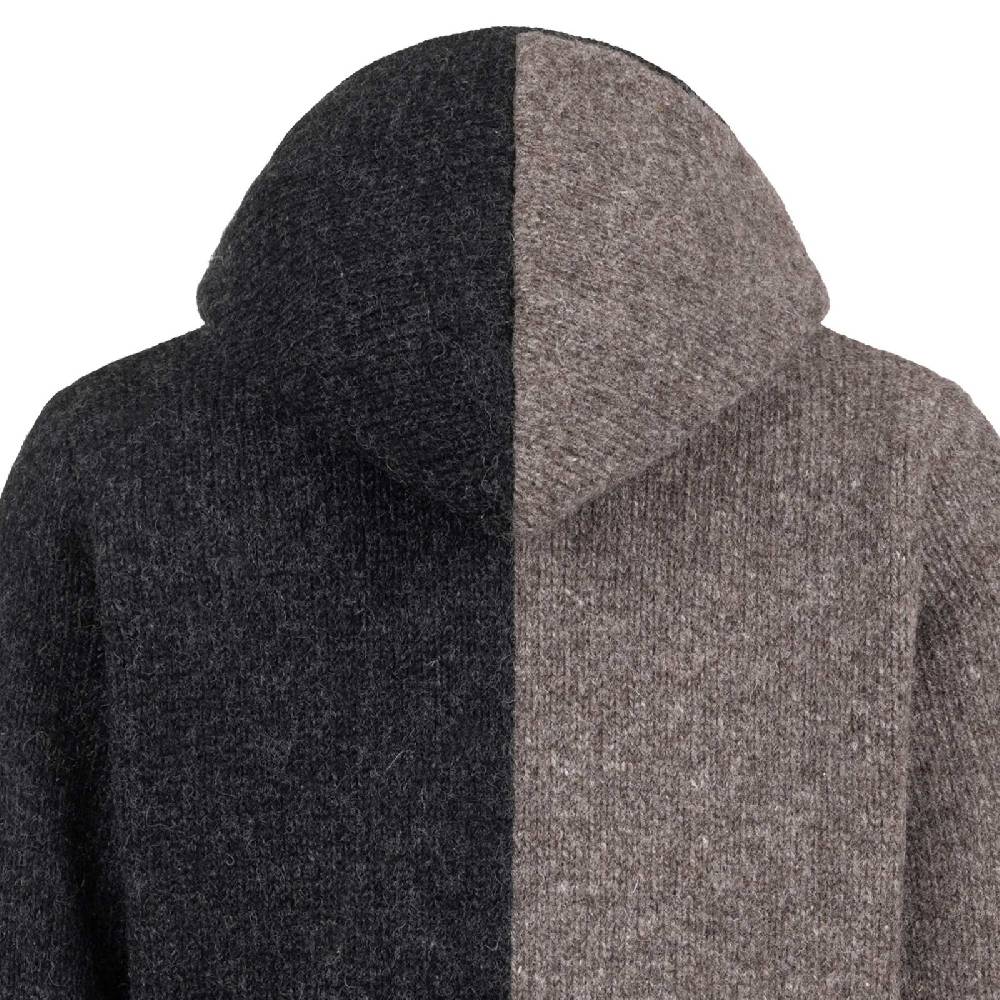 Kunst Und Magie ALMHUBER Herren Strickjacke Schurwolle Klassich Nordisch Wolle Jacke mit Kapuze Schurwolle Ying Yang Bis zu 65% Rabatt