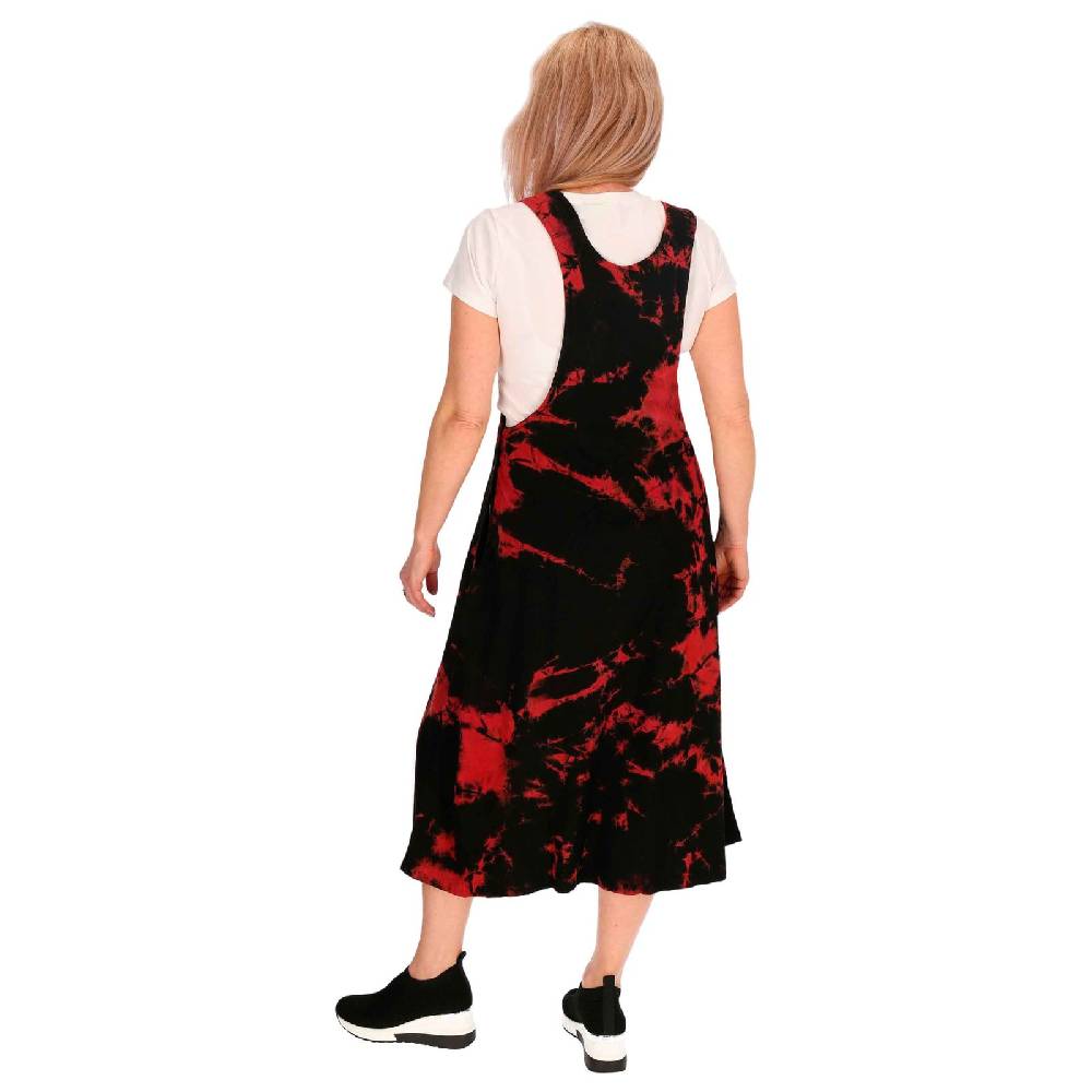 Kunst Und Magie Buntes Kleid Latzkleid Latzrock Tie Dy Batik Boho Ibiza Psy Goa 70er Overall Hippie Sommerkleid Baumwolle Im Verkauf