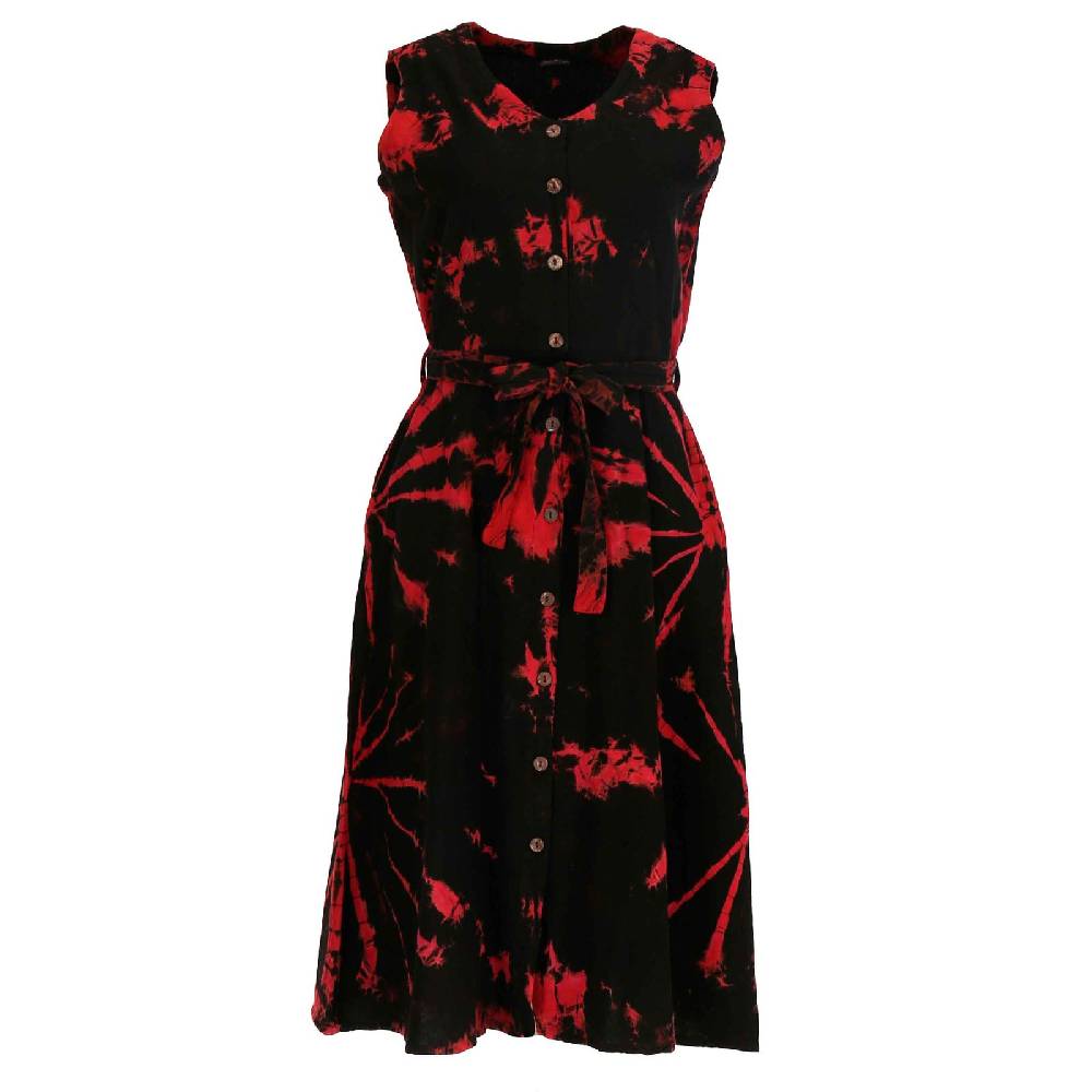 Kunst Und Magie Kleid Batik Sommerkleid Baumwoll Kleid Boho Ibiza Geköpft Hippie Tie Dye 50% Rabatt für begrenzte Zeit