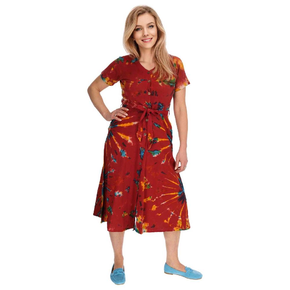 Kunst Und Magie Kleid Batik Sommerkleid Baumwoll Kleid Boho Ibiza Geköpft Hippie Tie Dye Rabatte dieses Monats