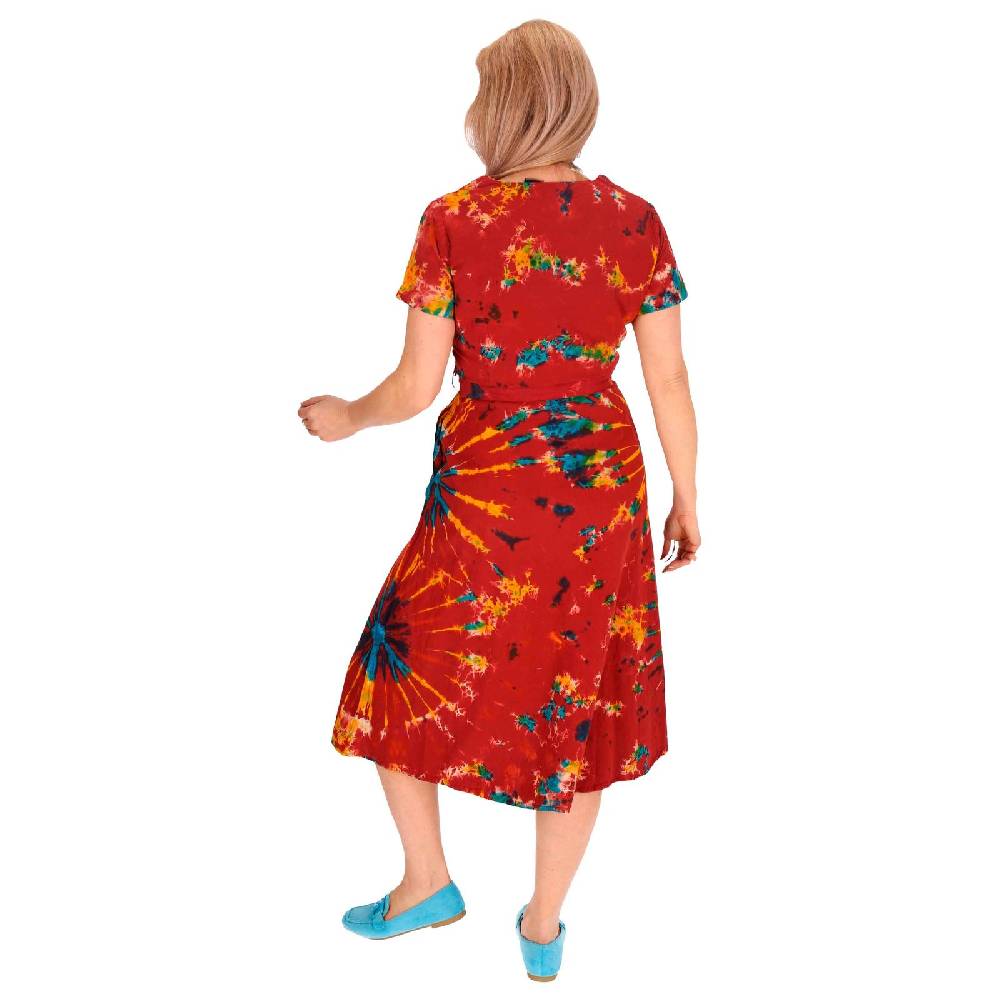 Kunst Und Magie Kleid Batik Sommerkleid Baumwoll Kleid Boho Ibiza Geköpft Hippie Tie Dye Rabatte dieses Monats