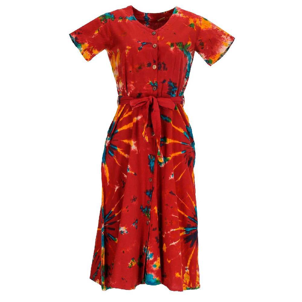 Kunst Und Magie Kleid Batik Sommerkleid Baumwoll Kleid Boho Ibiza Geköpft Hippie Tie Dye Rabatte dieses Monats