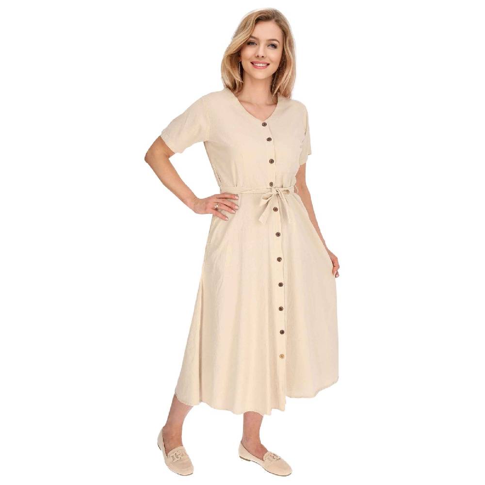 Kunst Und Magie Kleid Sommerkleid Baumwoll Kleid Boho Ibiza Geknöpft Hippie 2025