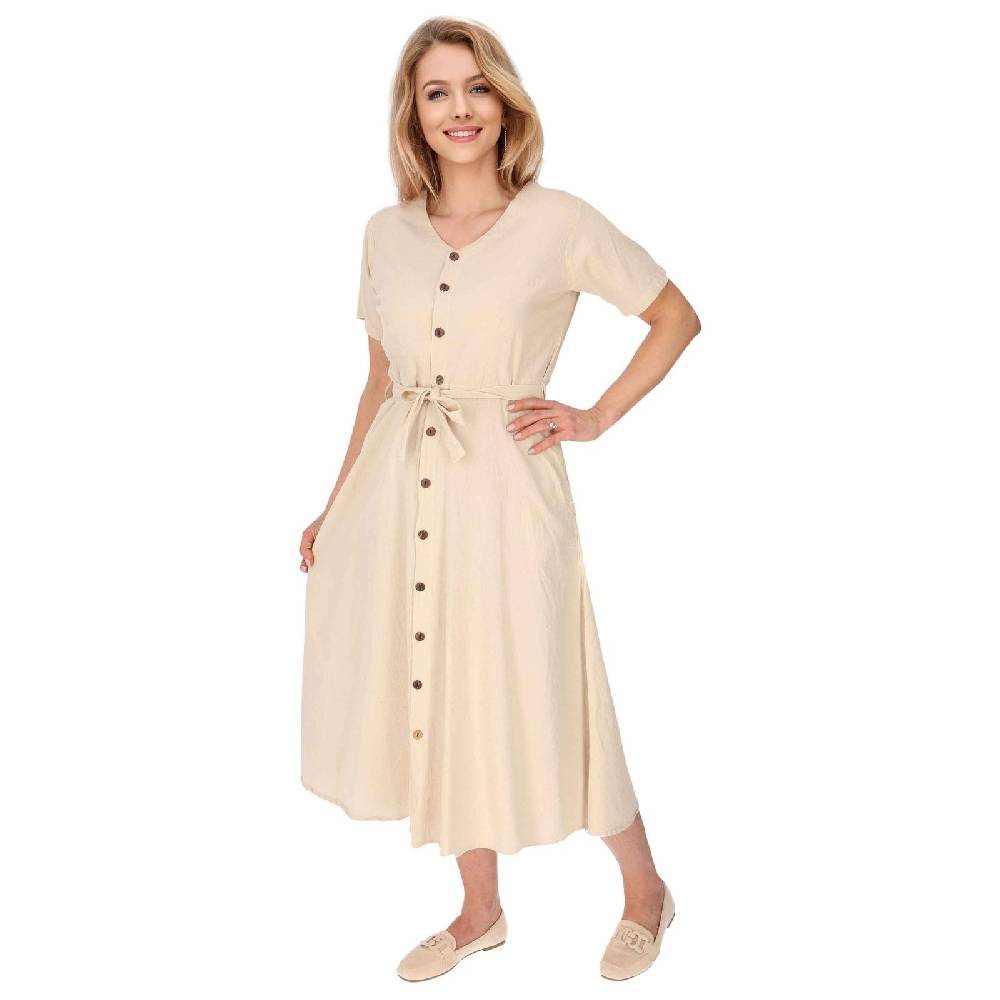 Kunst Und Magie Kleid Sommerkleid Baumwoll Kleid Boho Ibiza Geknöpft Hippie 2025