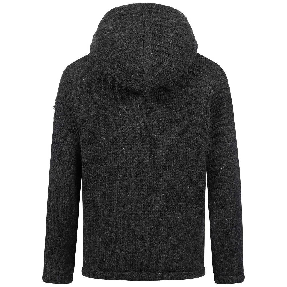 Kunst Und Magie Strickjacke Schurwolle Klassich Nordisch Wolle Jacke mit Kapuze Kragen Futter Unisex Hotsell