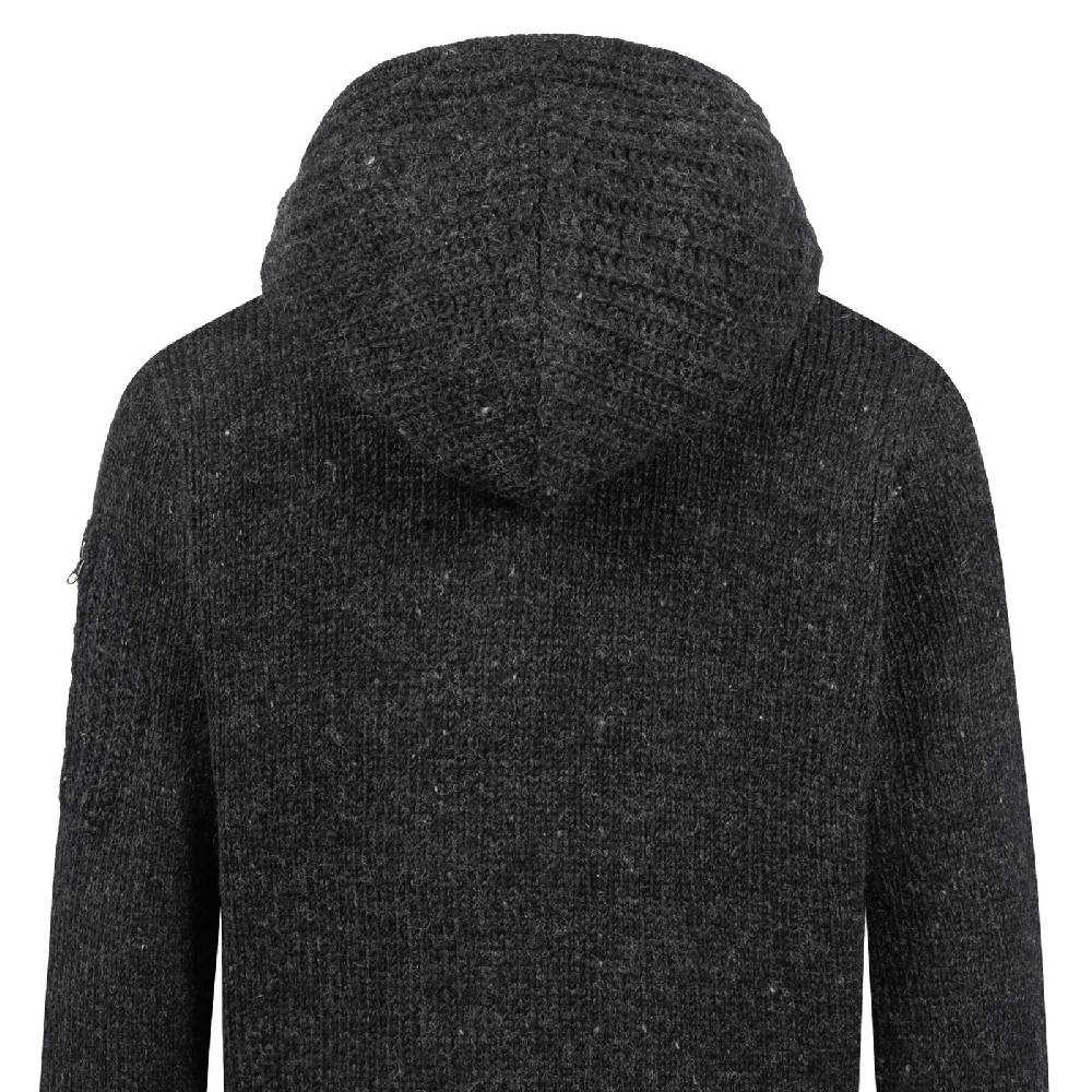 Kunst Und Magie Strickjacke Schurwolle Klassich Nordisch Wolle Jacke mit Kapuze Kragen Futter Unisex Hotsell