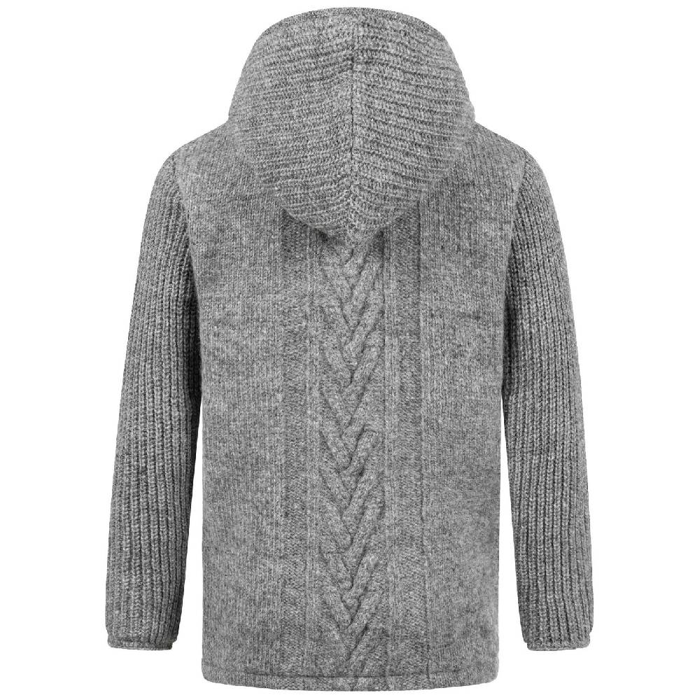Kunst Und Magie Herren Strickjacke Goa Wolle Jacke Fleecefutter Hochkragen Winterjacke Kurzmantel Kapuze Blitzverkäufe