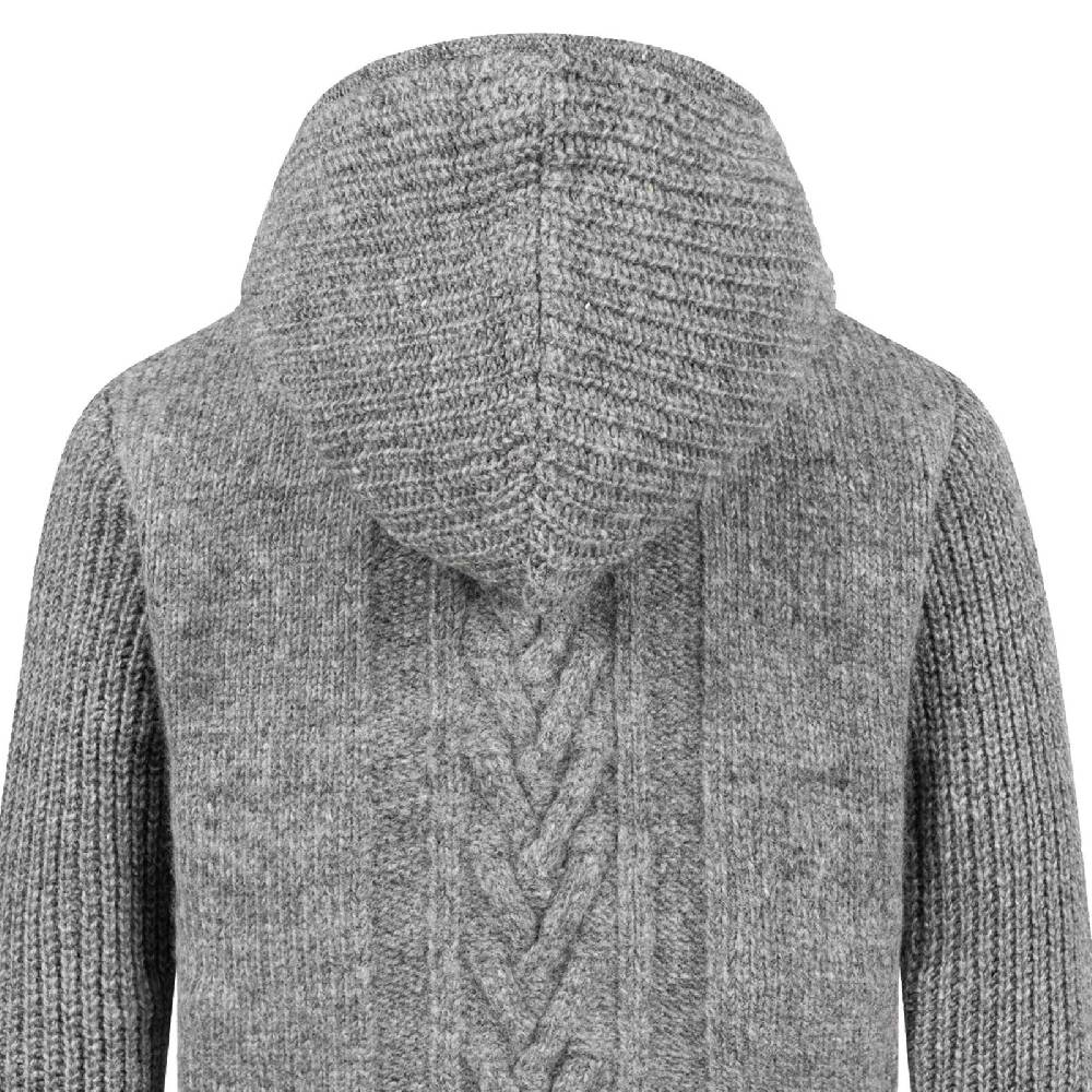 Kunst Und Magie Herren Strickjacke Goa Wolle Jacke Fleecefutter Hochkragen Winterjacke Kurzmantel Kapuze Blitzverkäufe