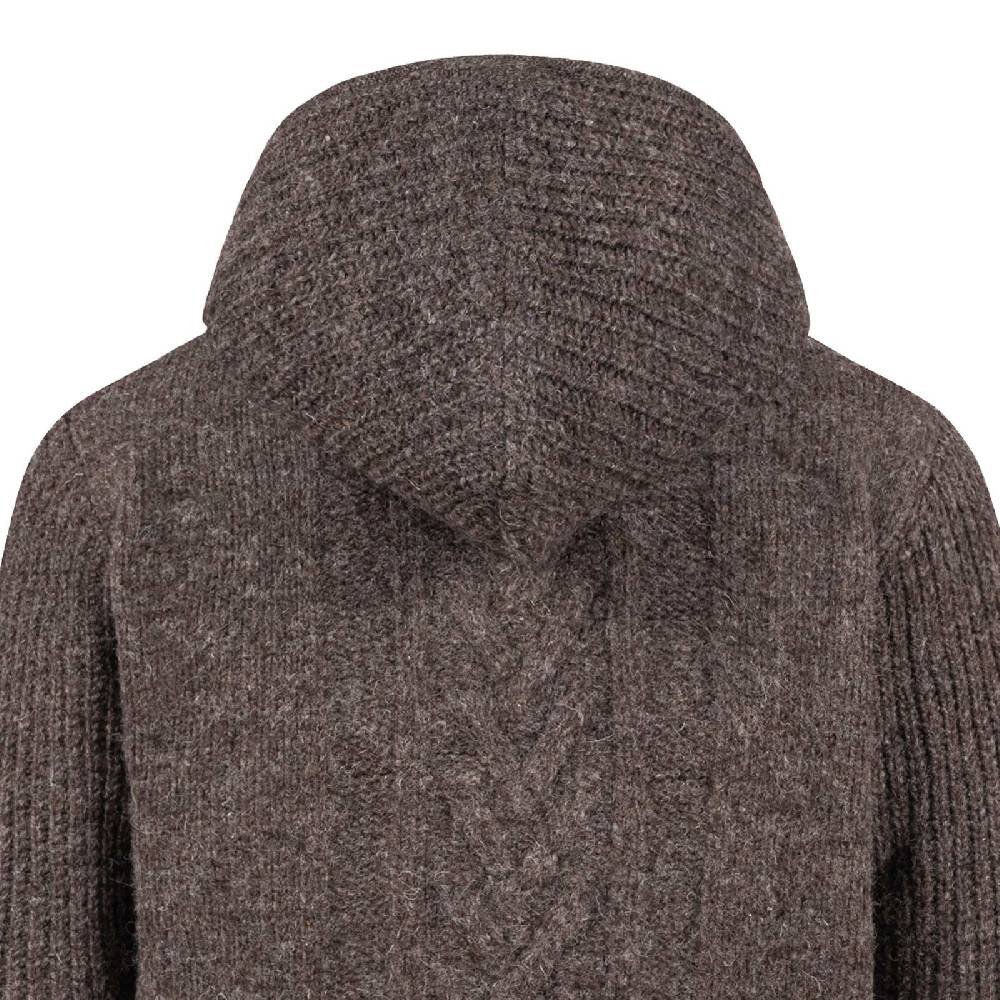 Kunst Und Magie Herren Strickjacke Goa Wolle Jacke Fleecefutter Hochkragen Winterjacke Kurzmantel Kapuze Kostenloser Versand