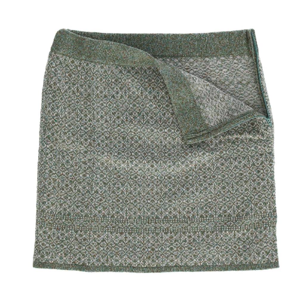Kunst Und Magie Strickrock kurzer Rock Schurwolle vom Lamm Lammwolle Wollrock Feinstrick Boho Sonderangebot