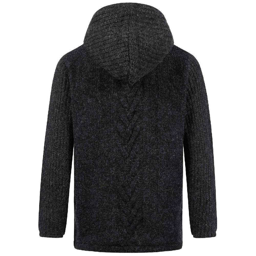 Kunst Und Magie Herren Strickjacke Goa Wolle Jacke Fleecefutter Hochkragen Winterjacke Kurzmantel Kapuze Günstig kaufen