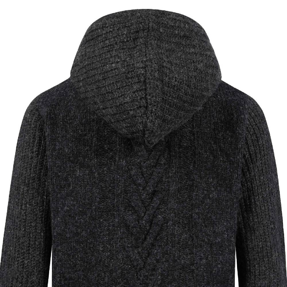 Kunst Und Magie Herren Strickjacke Goa Wolle Jacke Fleecefutter Hochkragen Winterjacke Kurzmantel Kapuze Günstig kaufen