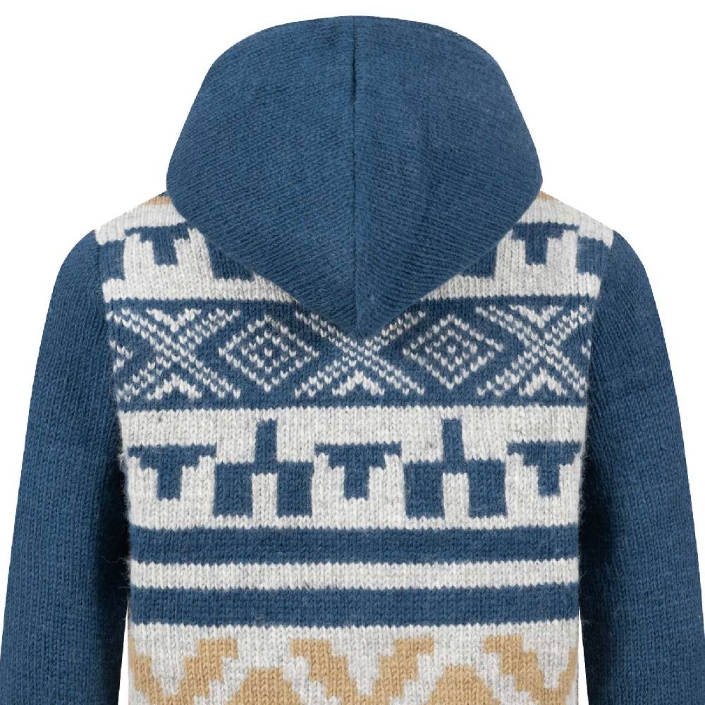 Kunst Und Magie Unisex Strickjacke Goa Wolle Jacke Fleecefutter Hochkragen Winterjacke Kapuze Aztekenmuster Versandkostenfrei