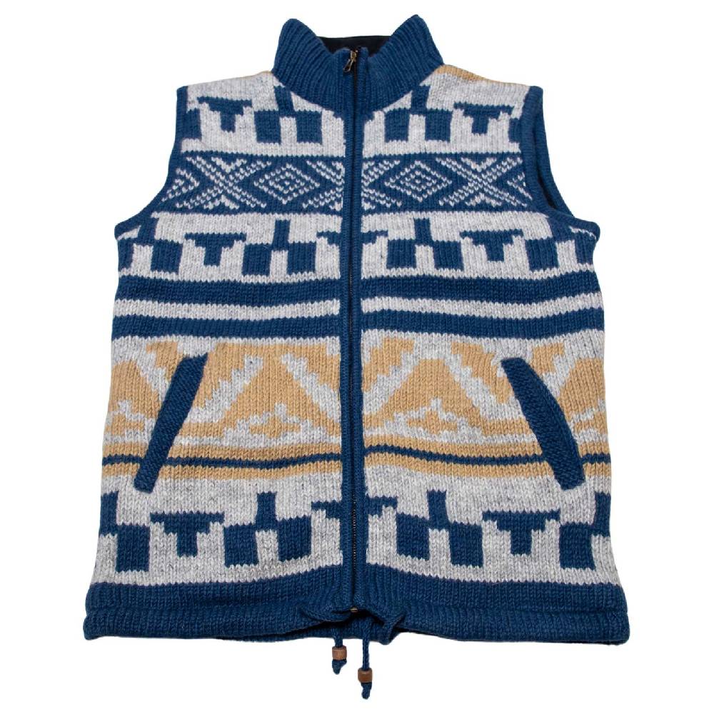 Kunst Und Magie Kunst und Magie Unisex Gilet Ärmellose Weste Strickweste aus Wolle Fleecefutter Winter Aztekenmuster Großer Ausverkauf