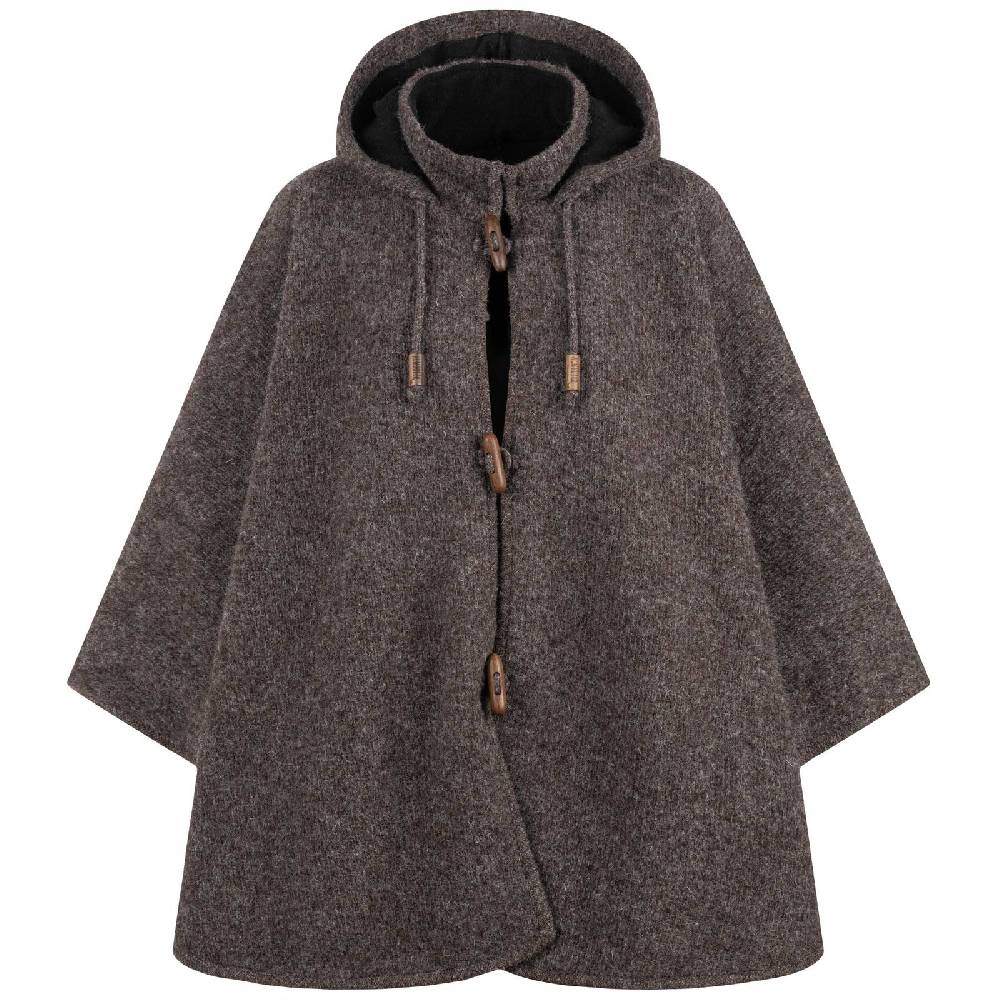 Kunst Und Magie Strick Poncho mit Kapuze Umhang Cape Strickjacke Wolle Jacke mit Kapuze Winter Mantel Begrenztes Angebot
