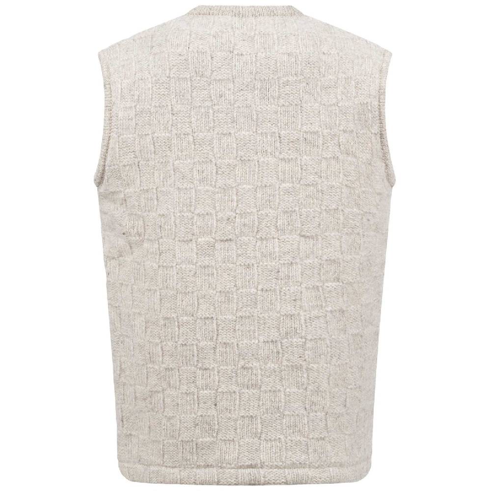 Kunst Und Magie Herren Strick Pullunder V-Neck aus Wolle mit warmen Fleecefutter Preisnachlass