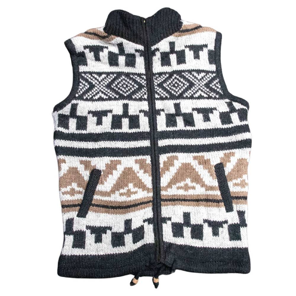 Kunst Und Magie Kunst und Magie Unisex Strickweste aus Wolle mit warmen Fleecefutter Black Friday