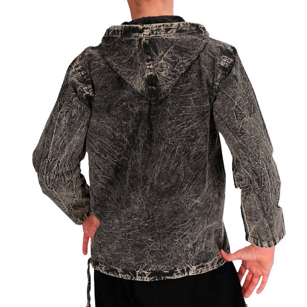 Kunst Und Magie Baja Hoodie Herren alternativ Kapuzenpulli Stonewashed ungefüttert Nachhaltig Fair Osterangebot