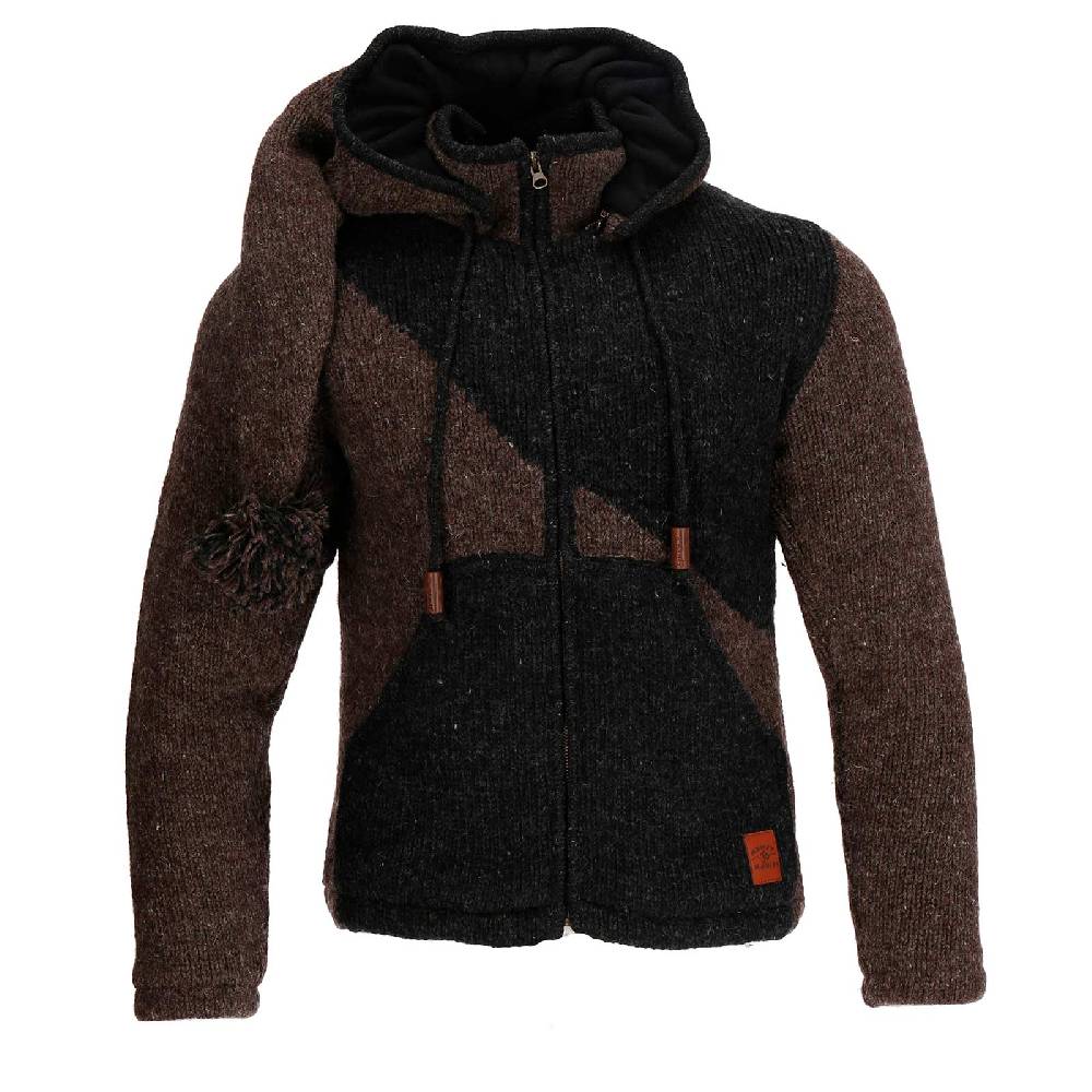 Kunst Und Magie Strickjacke Goa Wolle Jacke Fleecefutter Zipfelkapuze Unisex Fair Valentinstagsangebot