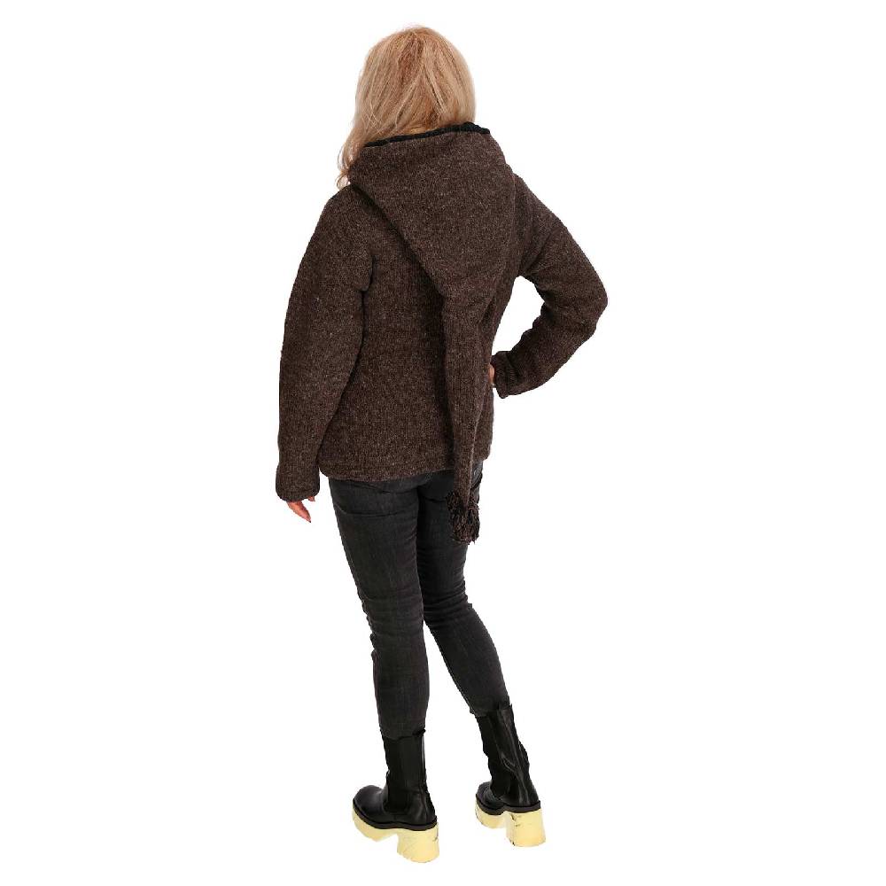 Kunst Und Magie Strickjacke Goa Wolle Jacke Fleecefutter Zipfelkapuze Unisex Fair Valentinstagsangebot