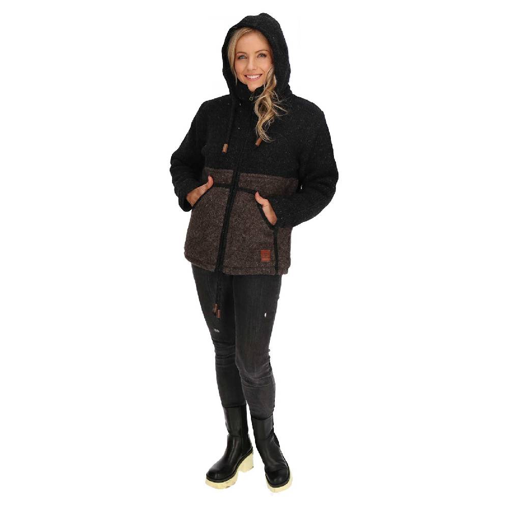 Kunst Und Magie Unisex Strickjacke Goa Wolle Bunte Patchwork Jacke Fleecefutter Hochkragen abnehmbarer Kapuze Heißer Verkauf