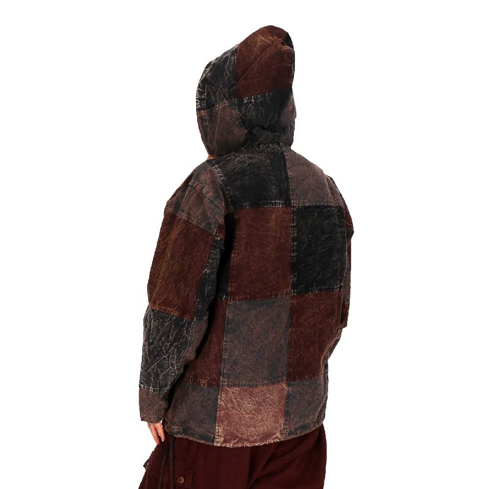 Kunst Und Magie Patchwork Baja Hoodie Herren alternativ Kapuzenpulli Nachhaltig Fair Exklusive Angebote