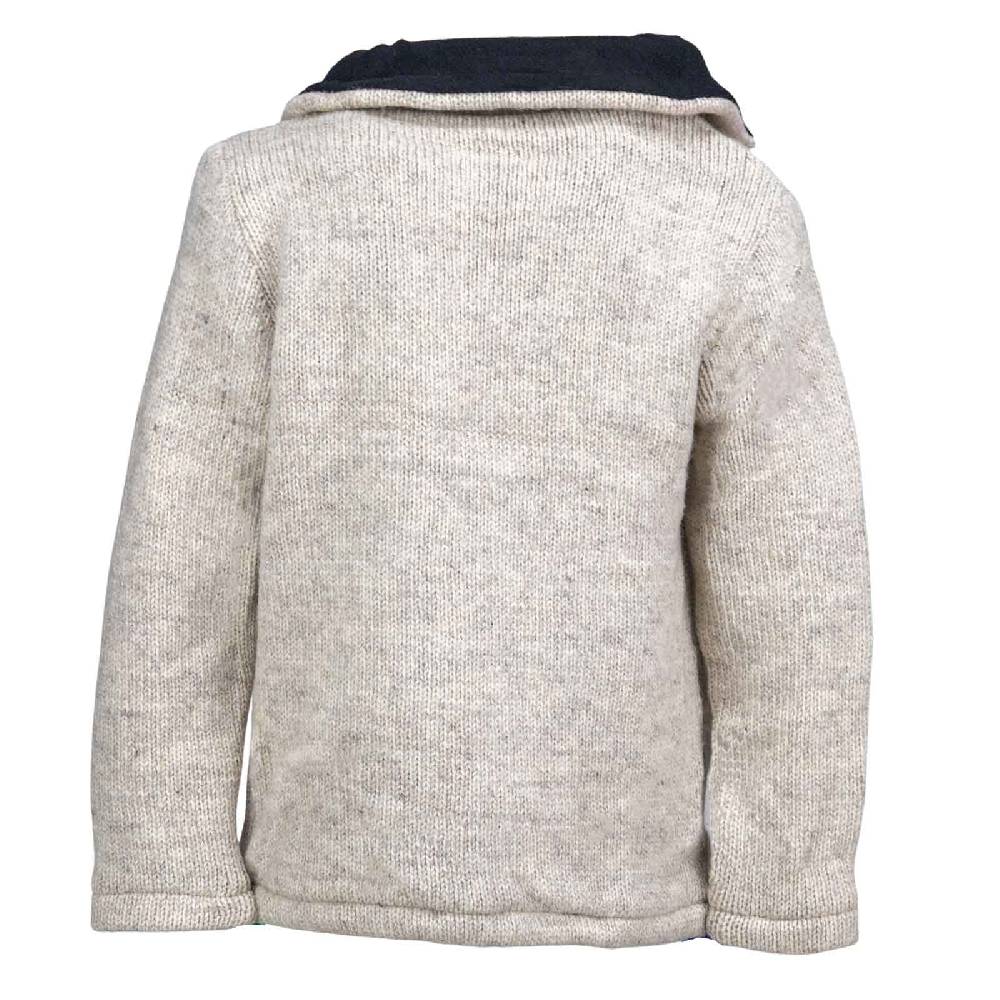 Kunst Und Magie Klassische Strickjacke Wolle Winter Jacke mit Hochkragen Fleecefutter Fair Nachhaltig Tägliche Deals