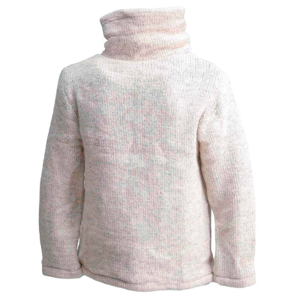 Kunst Und Magie Klassische Strickjacke Wolle Winter Jacke mit Hochkragen Fleecefutter Fair Nachhaltig Tägliche Deals